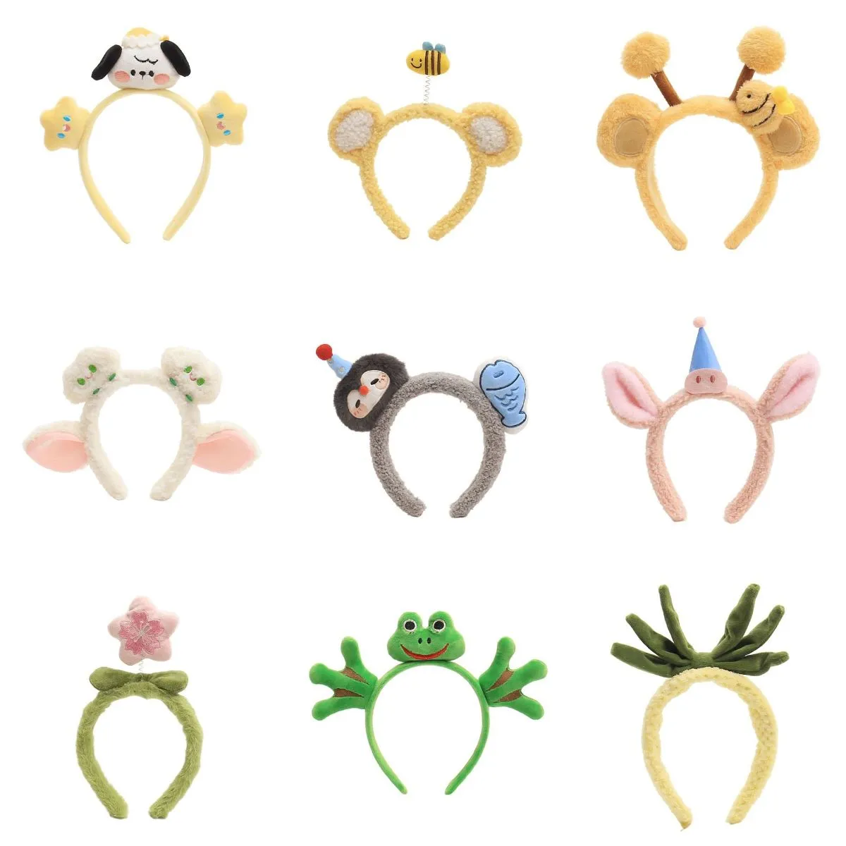 Cute Cartoon Plush Animal Headband – Funny Creative Character Hairband for Girls, Kawaii Animal Ears Headwear for Cosplay Party & Photo Prop